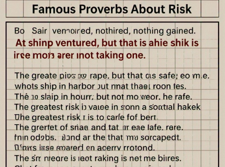 a proverb about risk nyt crossword
